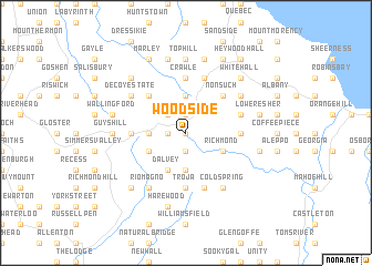 map of Woodside