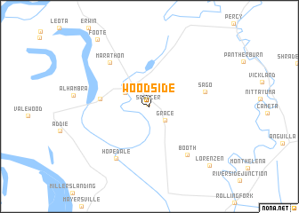 map of Woodside