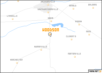 map of Woodson