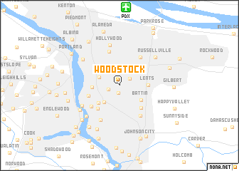 map of Woodstock