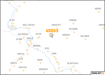 map of Woods