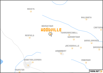 map of Woodville