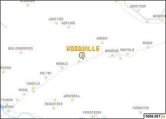 map of Woodville