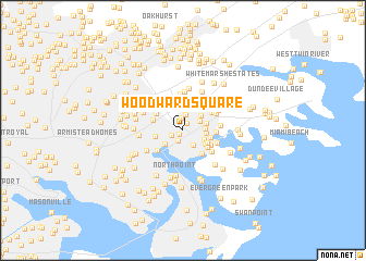 map of Woodward Square