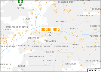 map of Woodward