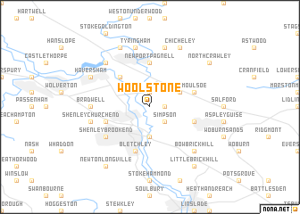 map of Woolstone