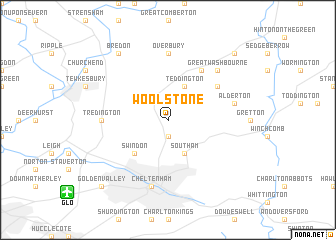 map of Woolstone