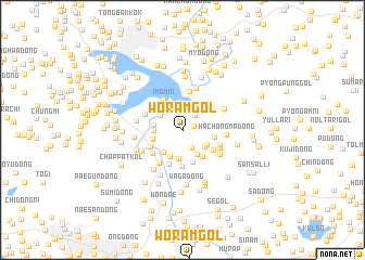 map of Wŏram-gol