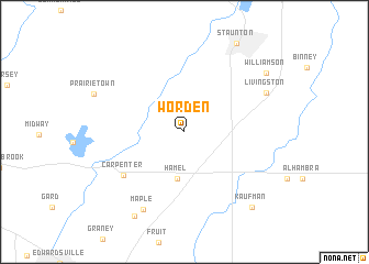 map of Worden