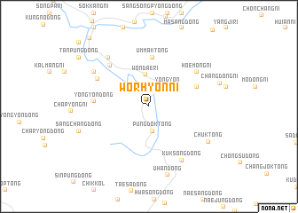 map of Wŏrhyŏn-ni