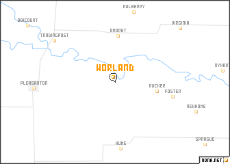 map of Worland