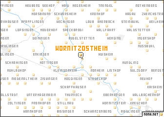 map of Wörnitzostheim