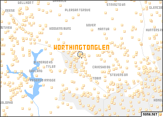 map of Worthington Glen