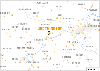 map of Worthington