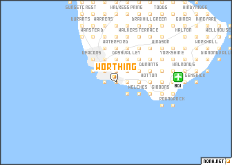 map of Worthing