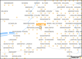 map of Wörth