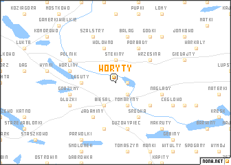 map of Woryty