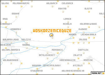 map of Woskorzenice Duże