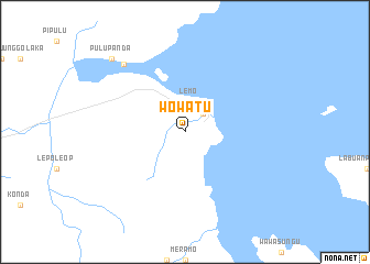 map of Wowatu