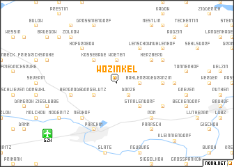 map of Wozinkel