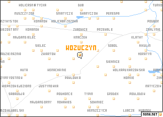 map of Wożuczyn