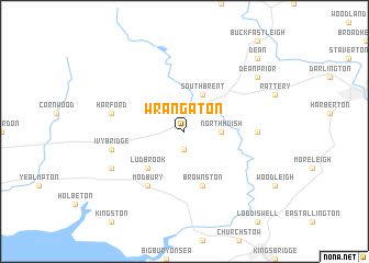 map of Wrangaton