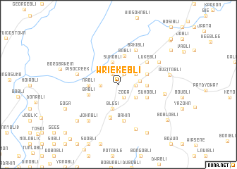 map of Wriekebli
