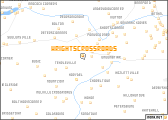map of Wrights Crossroads