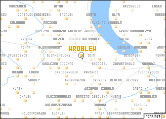 map of Wróblew