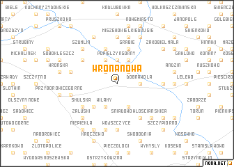 map of Wrona Nowa
