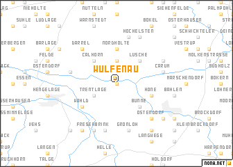 map of Wulfenau