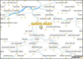 map of Würenlingen