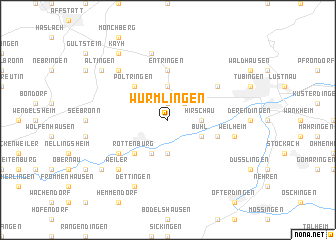 map of Wurmlingen