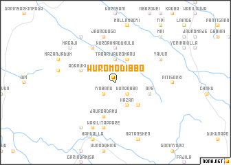 map of Wuro Modibbo