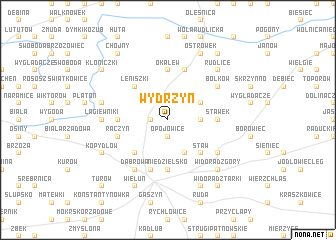 map of Wydrzyn