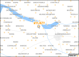 map of Wyłazy