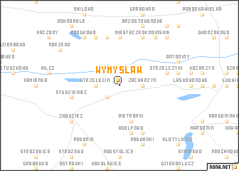 map of Wymysław