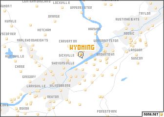 map of Wyoming