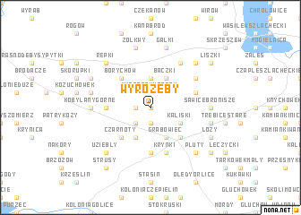 map of Wyrozęby