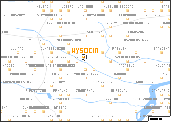 map of Wysocin