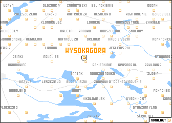 map of Wysoka Góra