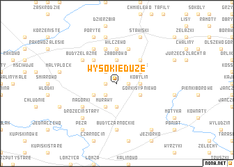 map of Wysokie Duże