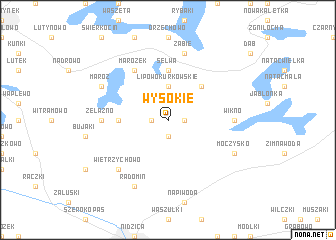 map of Wysokie