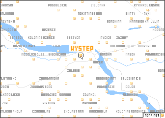 map of Występ