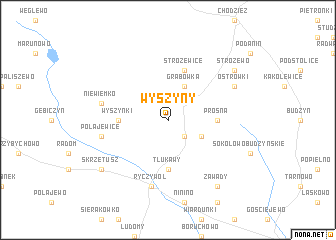 map of Wyszyny