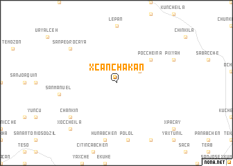 map of Xcanchakán