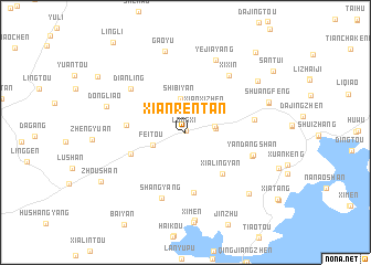 map of Xianrentan