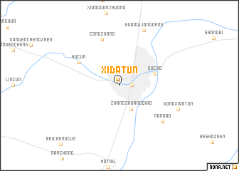 map of Xidatun