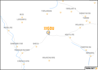 map of Xigou