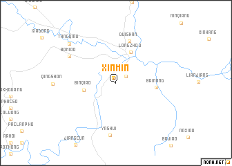 map of Xinmin